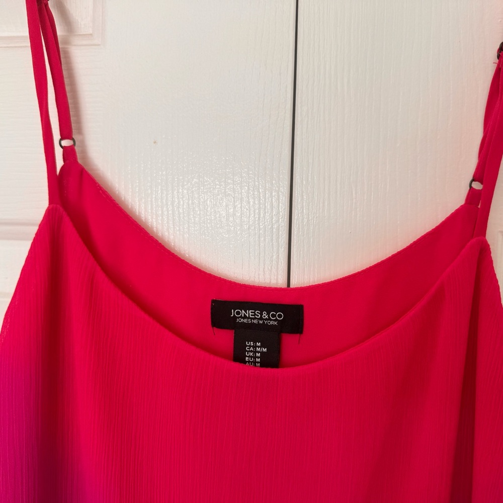 Jones & Co Vibrant Pink Strappy Top